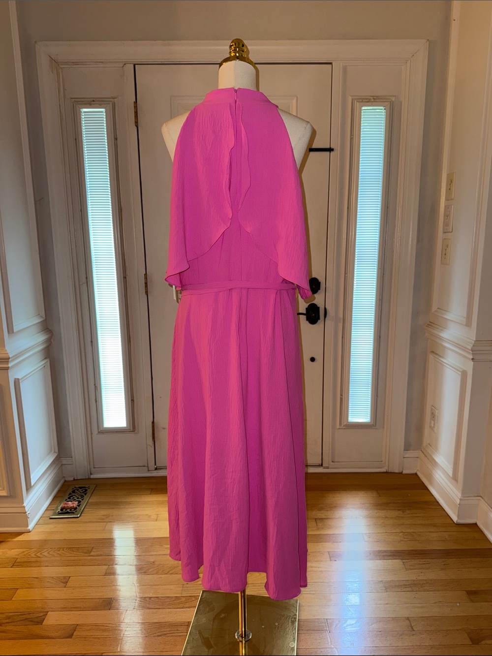R&M Richards Bright Pink Halter Dress - Picture 4 of 5